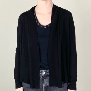 Liz Claiborne Black Open Front Cardigan Size Small